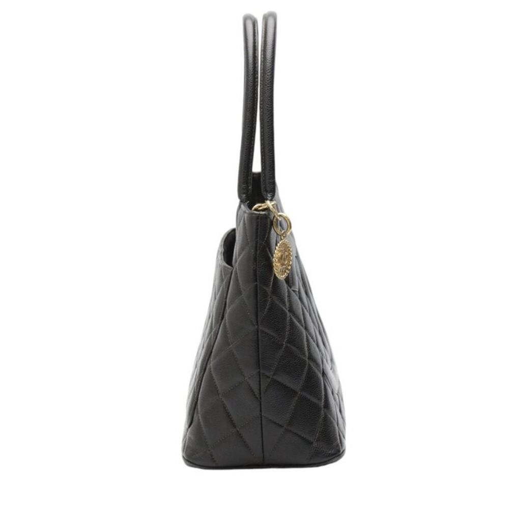 Chanel Shopping Black Leather Tote Bag (Pre-Owned) - Picture 4 of 16